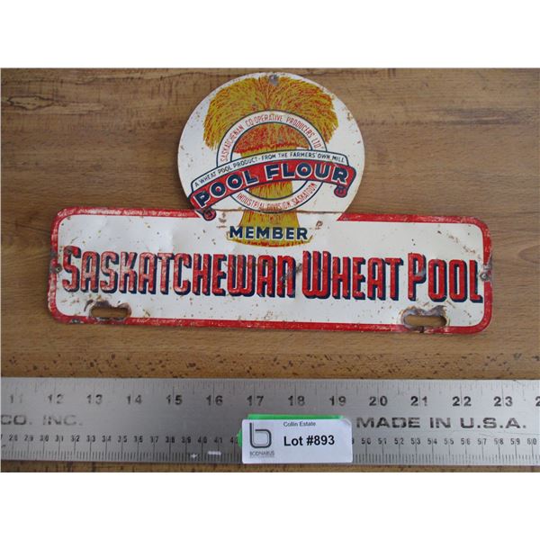 Sask wheel pool plate topper - metal
