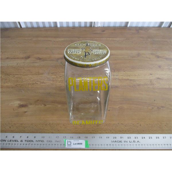 Planters jar with lid 9" tall