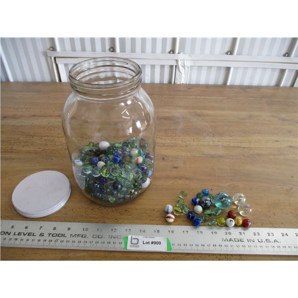 Jar with marbles