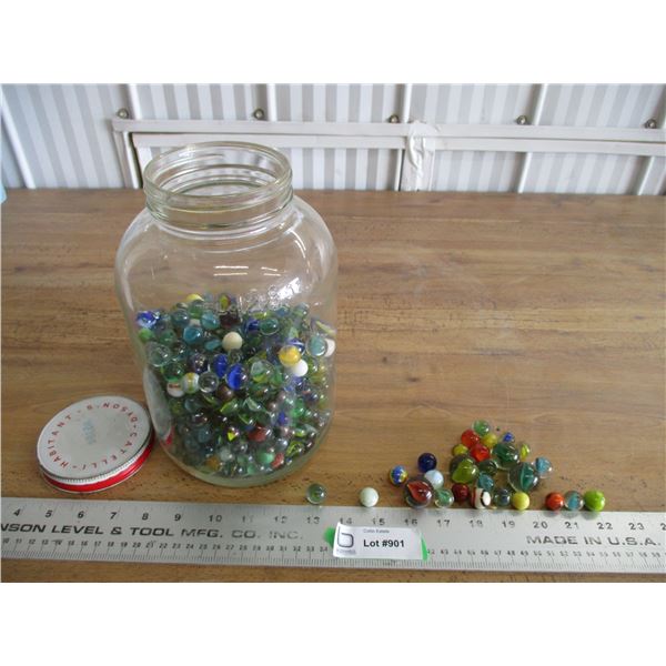 Jar with marbles