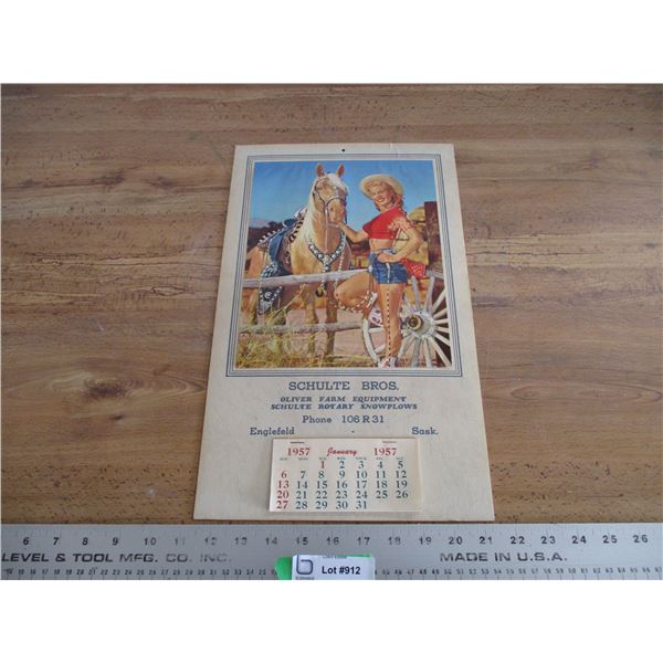 Schulte Bros 1957 calendar complete