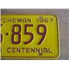 Image 3 : 1967 Sask License Plate