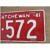 Image 3 : 1941 Sask License Plate - repainted