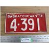 Image 1 : 1941 Sask License Plate