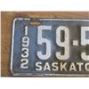Image 2 : 1932 Sask License Plate