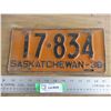 Image 1 : 1936 Sask License Plate
