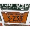 Image 11 : Display Board with (36) Sask Plates - 88x33