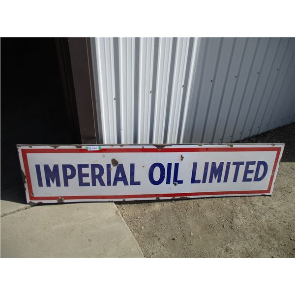 Imperial Oil Limited porcelain sign 3/4" flanged around 71" x 17"