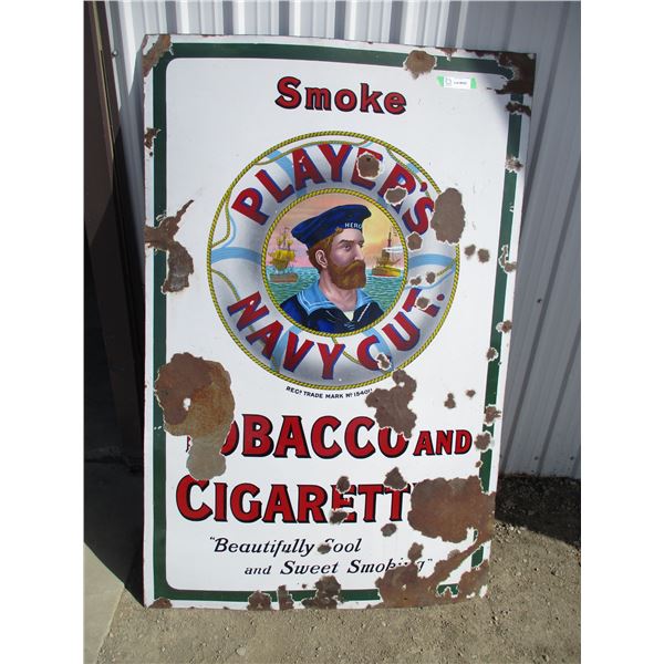 Players Tobacco porcelain sign - 58x37