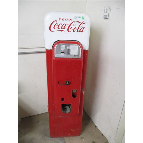1950's Coca-Cola Vending Machine #44 - 58" x16" (has keys) - no handle