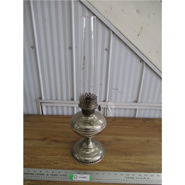 Aladdin Lamp (silver plated) with chimney