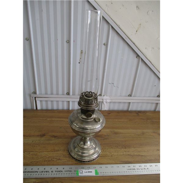 Aladdin Lamp (silver plated) with chimney