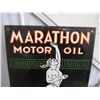 Image 2 : Marathon motor oil porcelain sign - 13x18.5