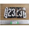 Image 1 : 1912 Sask License Plate (porcelain)