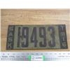 Image 1 : 1916 Sask License Plate (tin)