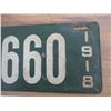 Image 3 : 1918 Sask License Plate - Low # (metal)