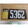 Image 1 : 1920 (Tag) Sask License Plate (porcelain)