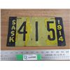Image 1 : 1914 Sask License Plate (porcelain - repaint)