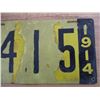 Image 3 : 1914 Sask License Plate (porcelain - repaint)