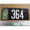 Image 1 : 1922 (Tag) Sask License Plate (porcelain - paint touch ups)