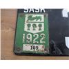 Image 4 : 1922 (Tag) Sask License Plate (porcelain - paint touch ups)
