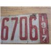 Image 3 : 1917 Sask License Plate - (metal)