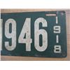 Image 3 : 1918 Sask License Plate - (metal)