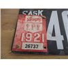 Image 4 : 1921 (Tag) Sask License Plate (porcelain - paint touch ups)