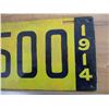 Image 3 : 1914 Sask License Plate (porcelain - partial repaint/touched up)