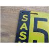 Image 5 : 1914 Sask License Plate (porcelain - partial repaint/touched up)