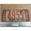 Image 1 : 1917 Sask License Plate - (metal)