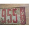 Image 3 : 1917 Sask License Plate - (metal)