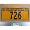 Image 1 : 1933 Sask License Plate - Low #