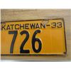 Image 3 : 1933 Sask License Plate - Low #