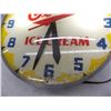 Image 3 : Co-op Ice Cream Lighted Clock – tin – (16” round) working