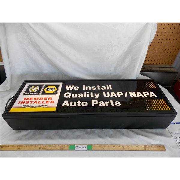 NAPA Auto Parts (double sided) lighted display sign – 37” x 12”
