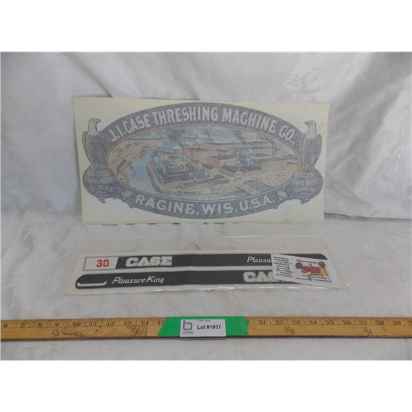 Vintage Case Threshing Machine Decal and Case Please King tractor decal