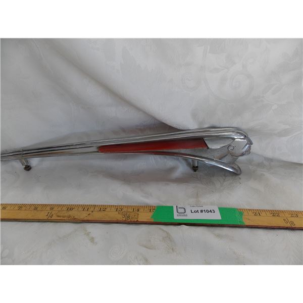 Hood Ornament – 1951 Pontiac chieftain – orange and chrome 19” long (tail been repaired)