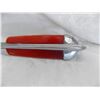 Image 3 : Hood Ornament – 1951 Pontiac chieftain – orange and chrome 19” long (tail been repaired)