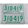 Image 2 : 1968 Sask License Plate Set – great condition