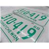 Image 3 : 1968 Sask License Plate Set – great condition