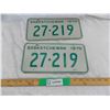 Image 1 : 1970 Sask License Plate Set – good condition