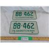 Image 1 : 1974 Sask License Plate Set – great condition
