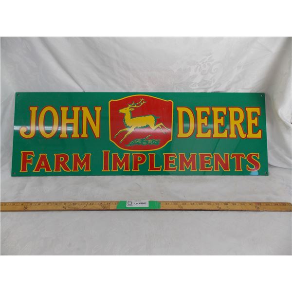 John Deere Farm Implements Acrylic sign (green) – 36” x 12”