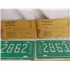 Image 4 : (9) 1965 Motor Cycle Plates – consecutive #’s and with original envelopes