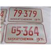 Image 3 : (4) 1971 Sask License Plates ( F, C, G) – very good condition