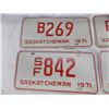 Image 2 : (4) 1971 Sask License Plates(UL, SF, B, R) – very good condition