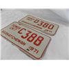 Image 3 : (2) 1971 Sask Power Unit License Plates
