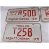 Image 3 : (3) 1971 Sask License Plates, School Bus, Trailer, Power Unit