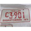 Image 2 : (3) 1971 Sask Trailer (3 different types) License plates